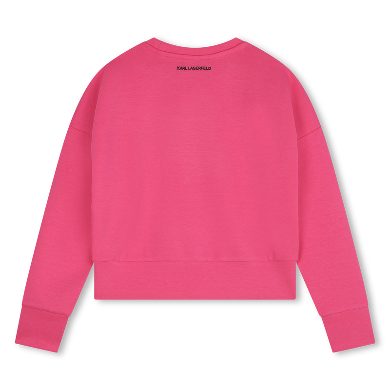 Sweat-shirt imprimé à strass KARL LAGERFELD KIDS 
                    FILLE