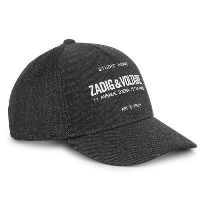 Casquette en jean avec fermeture auto-agrippante ZADIG & VOLTAIRE GARCON