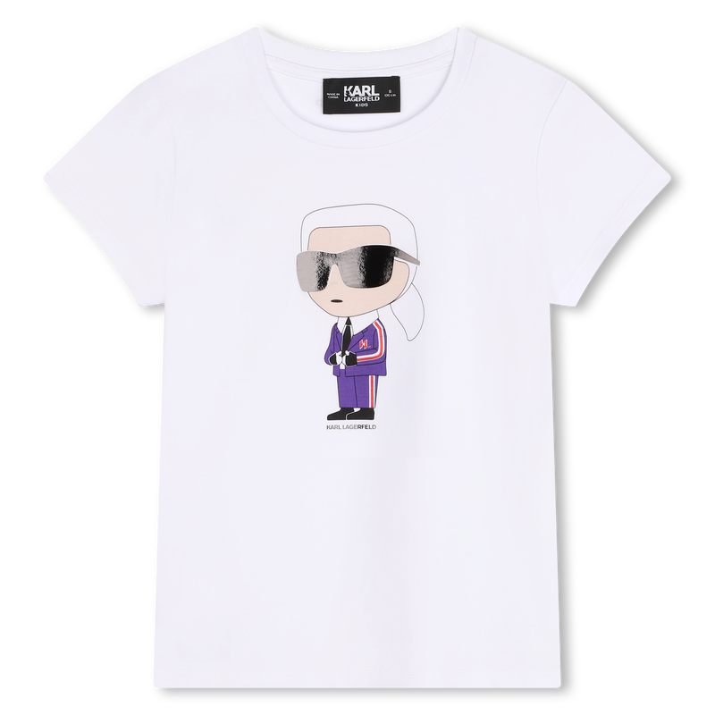 T-shirt avec imprimé placé KARL LAGERFELD KIDS 
                    FILLE