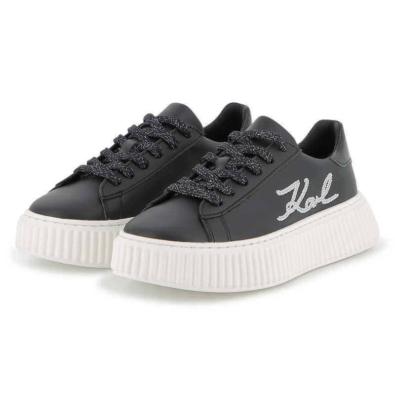 Baskets basse à lacets KARL LAGERFELD KIDS 
                    FILLE