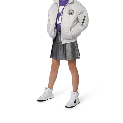 Blouson zipp&eacute; effet satin&eacute; DKNY FILLE