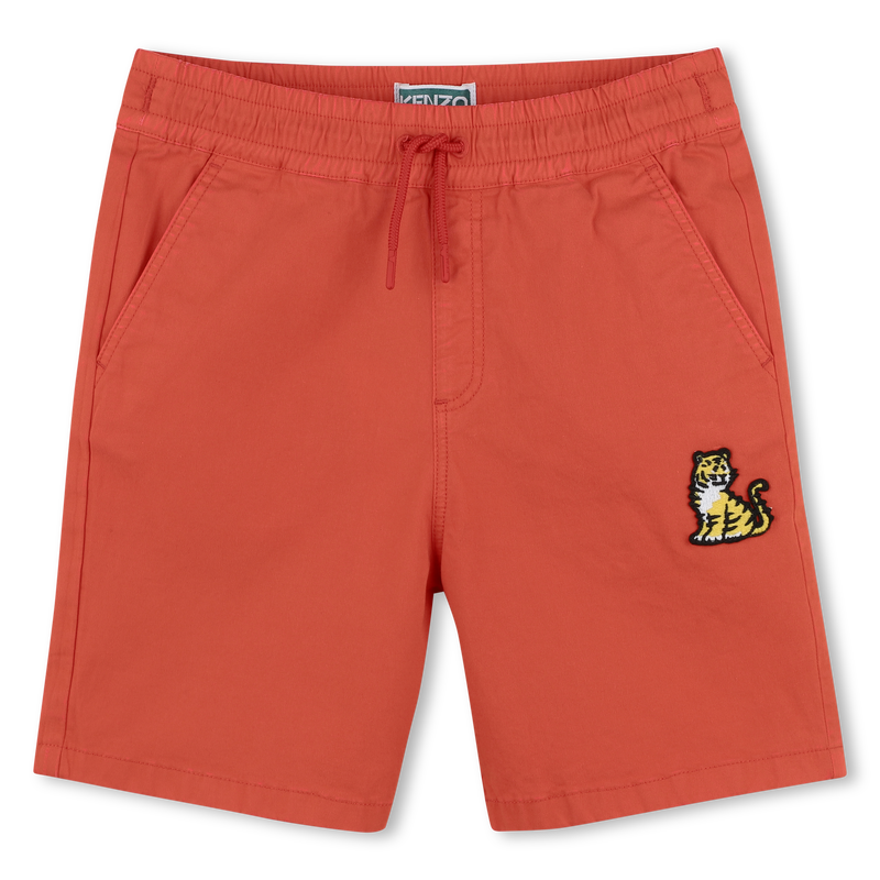 Bermuda en coton avec badge KENZO KIDS 
                        GARCON