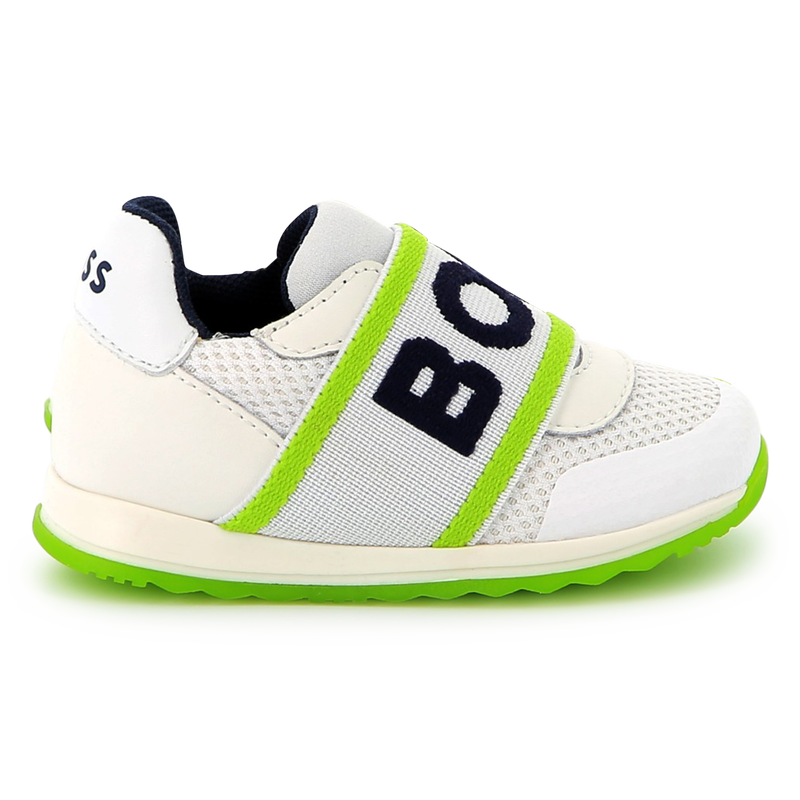 Baskets en cuir et r&eacute;sille BOSS 
                        GARCON