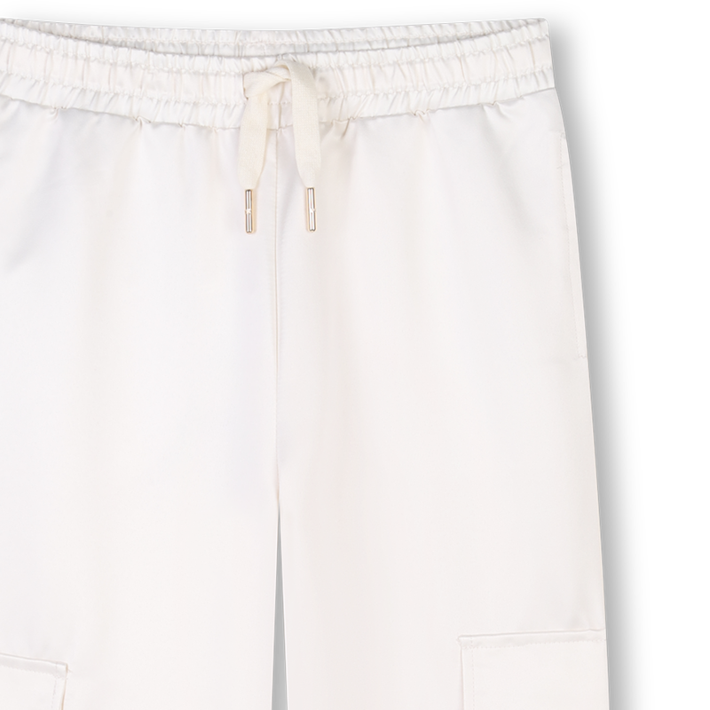 Pantalon multipoche en satin MICHAEL KORS 
                    FILLE