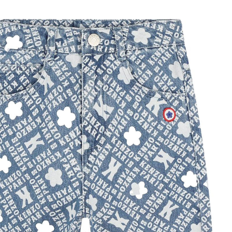 Jean imprimé siglé KENZO KIDS 
                    FILLE