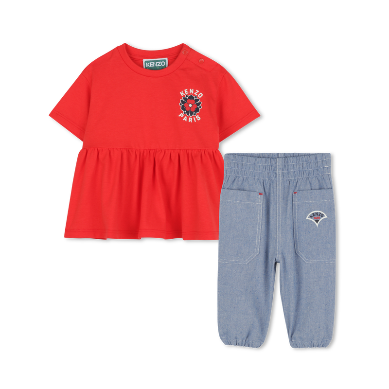 Ensemble T-shirt et pantalon KENZO KIDS 
                    FILLE