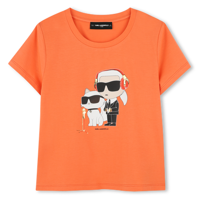 T-shirt avec imprimé placé KARL LAGERFELD KIDS FILLE