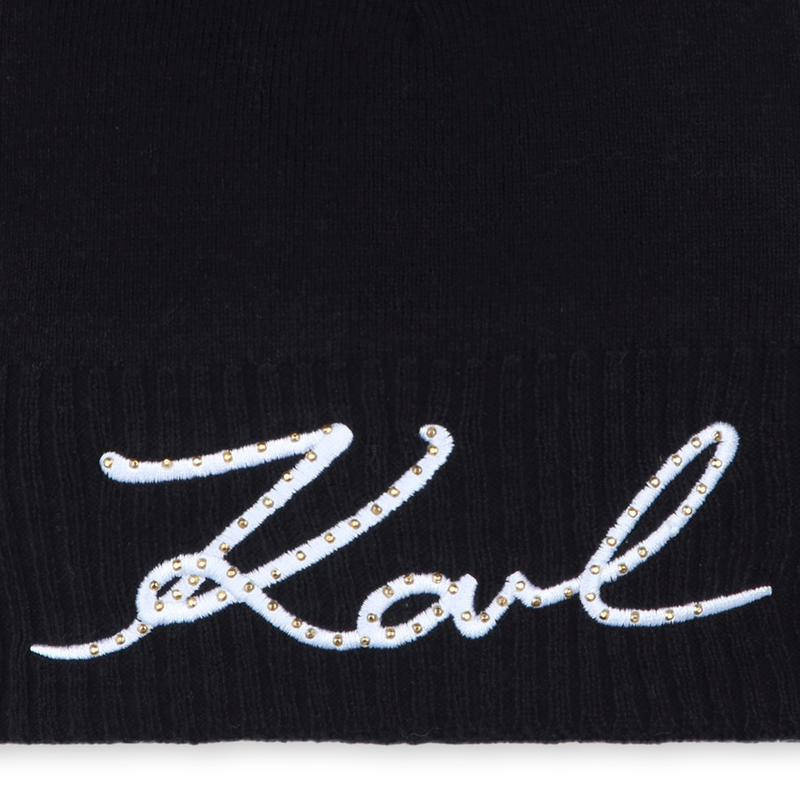 Bonnet à pompon KARL LAGERFELD KIDS 
                    FILLE