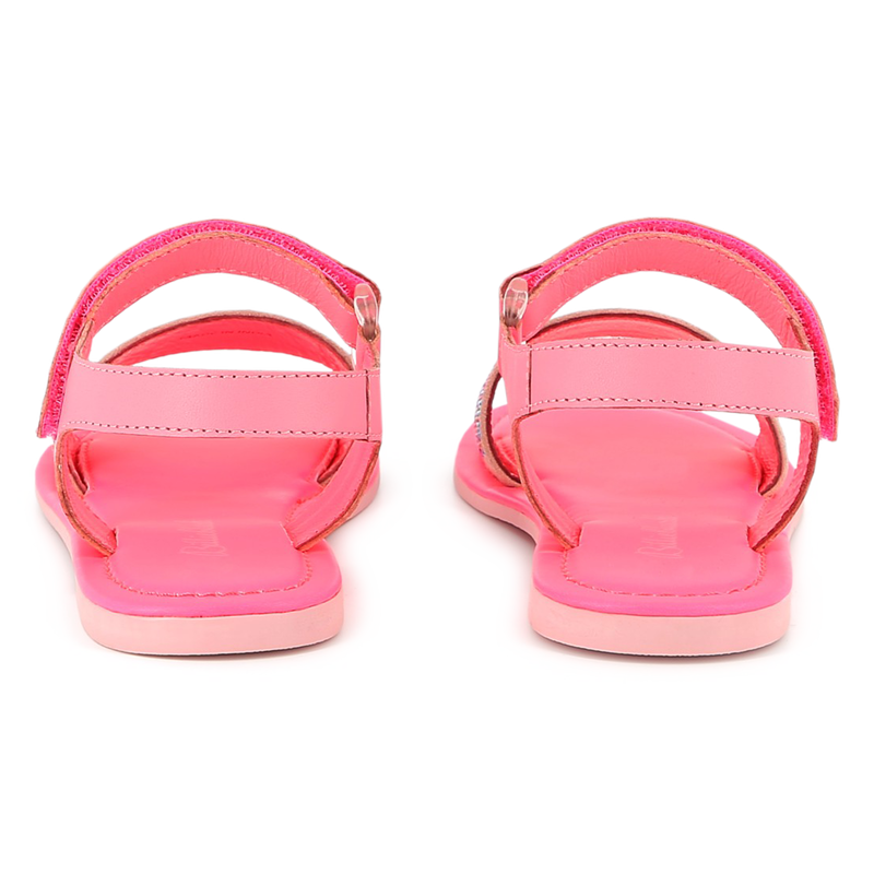 Sandales en cuir à fermeture par bandes auto aggri BILLIEBLUSH 
                    FILLE