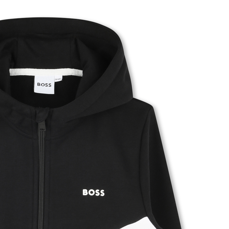 Cardigan zipp&eacute; &agrave; capuche BOSS 
                        GARCON