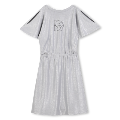 Robe en jersey pailleté argenté DKNY FILLE