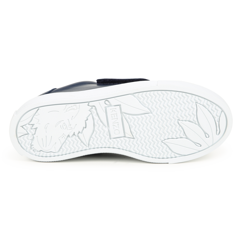 Baskets en cuir avec bande auto-agrippante KENZO KIDS 
                    UNISEXE