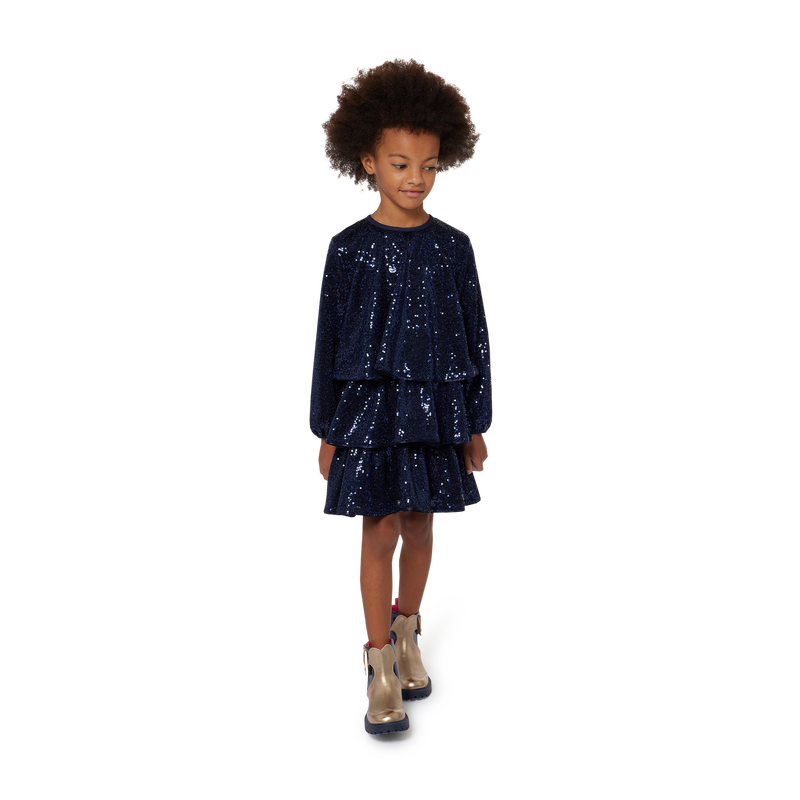 Robe volantée ornée de sequins BILLIEBLUSH 
                    FILLE