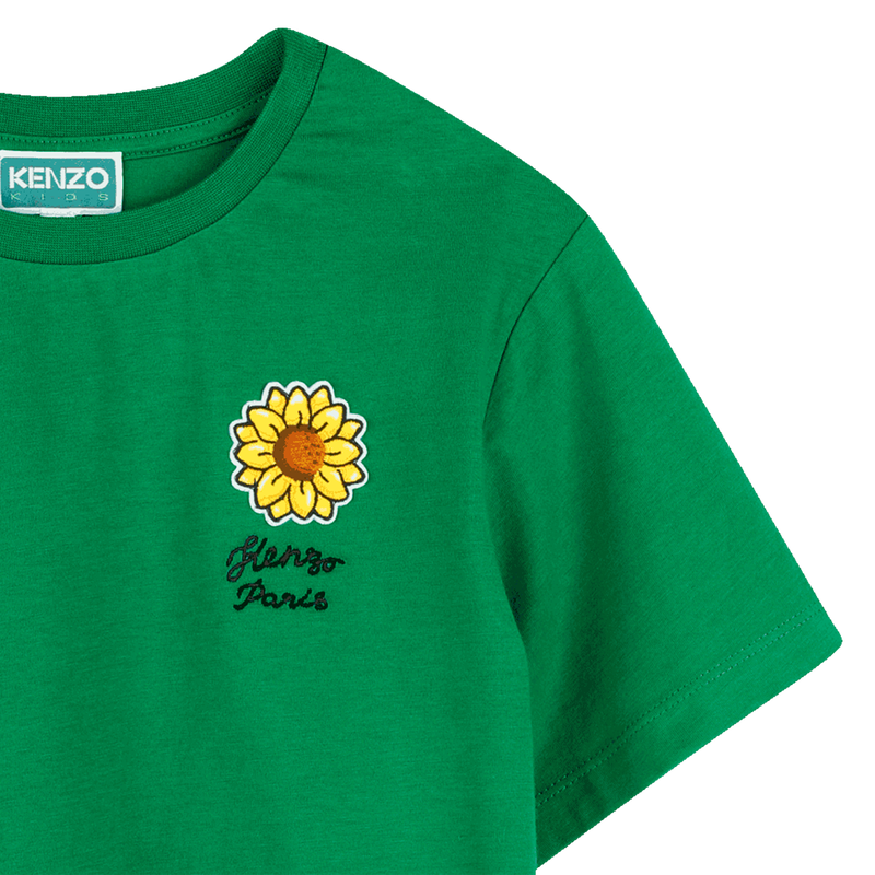 T-shirt avec badge et broderie KENZO KIDS 
                    FILLE