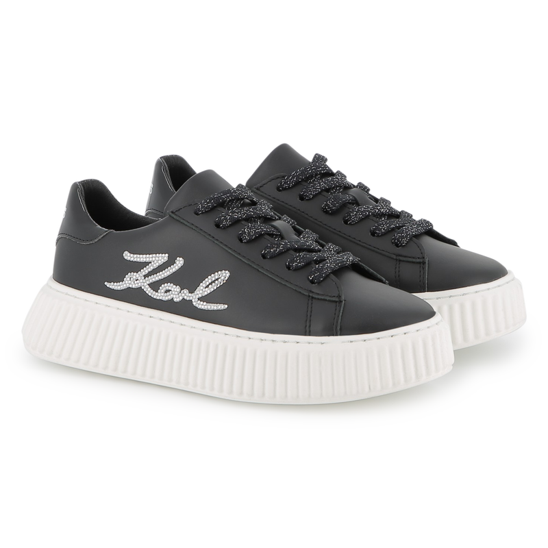 Baskets basse à lacets KARL LAGERFELD KIDS 
                    FILLE