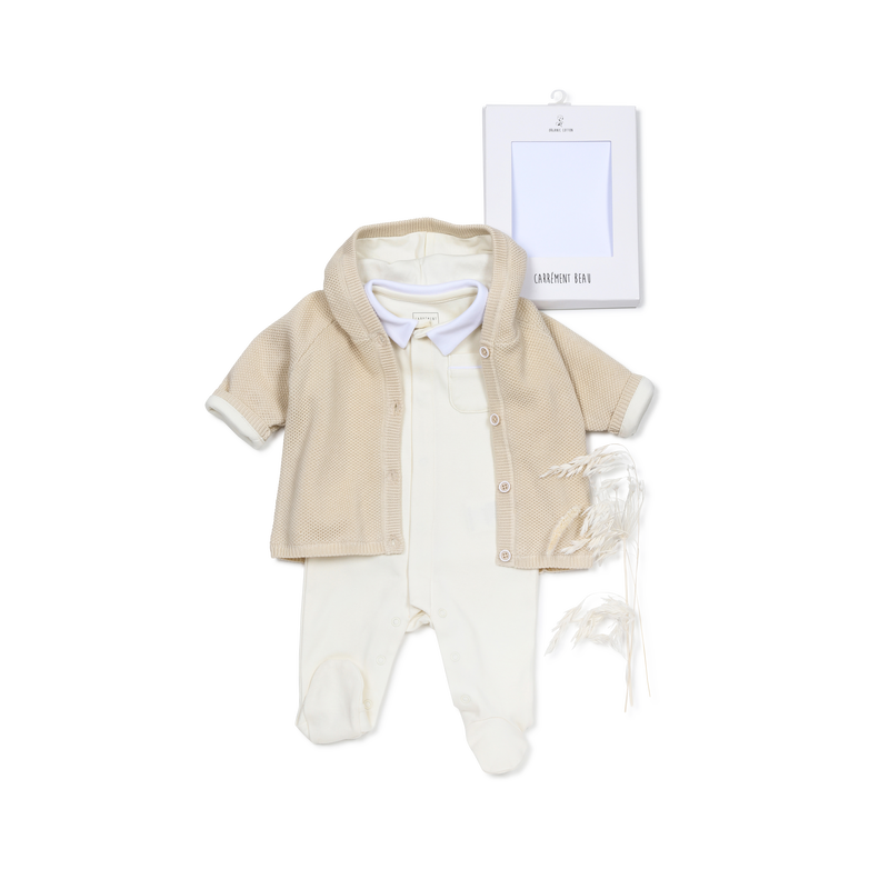 Veste à capuche en tricot