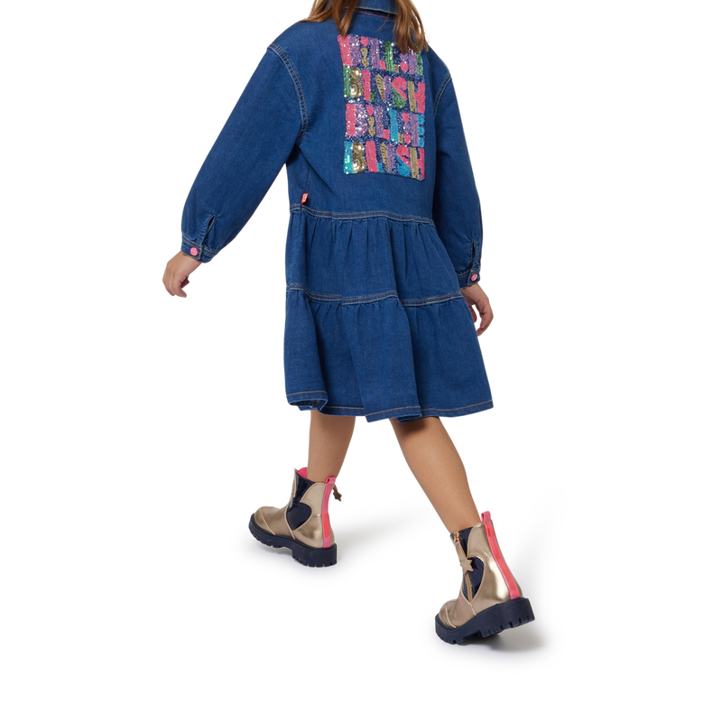 Robe en denim &agrave; col chemise BILLIEBLUSH 
                        FILLE