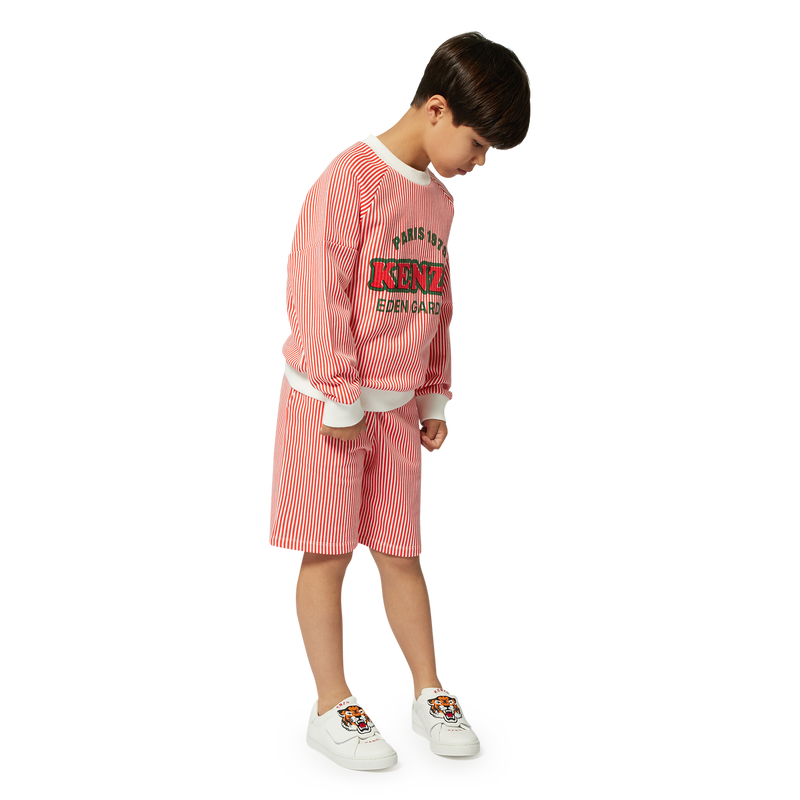 Bermuda en coton rayé KENZO KIDS 
                    GARCON