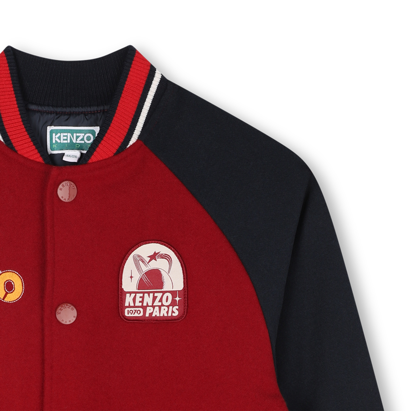 Veste Bomber avec fermeture pressionn&eacute;e KENZO KIDS 
                        UNISEXE