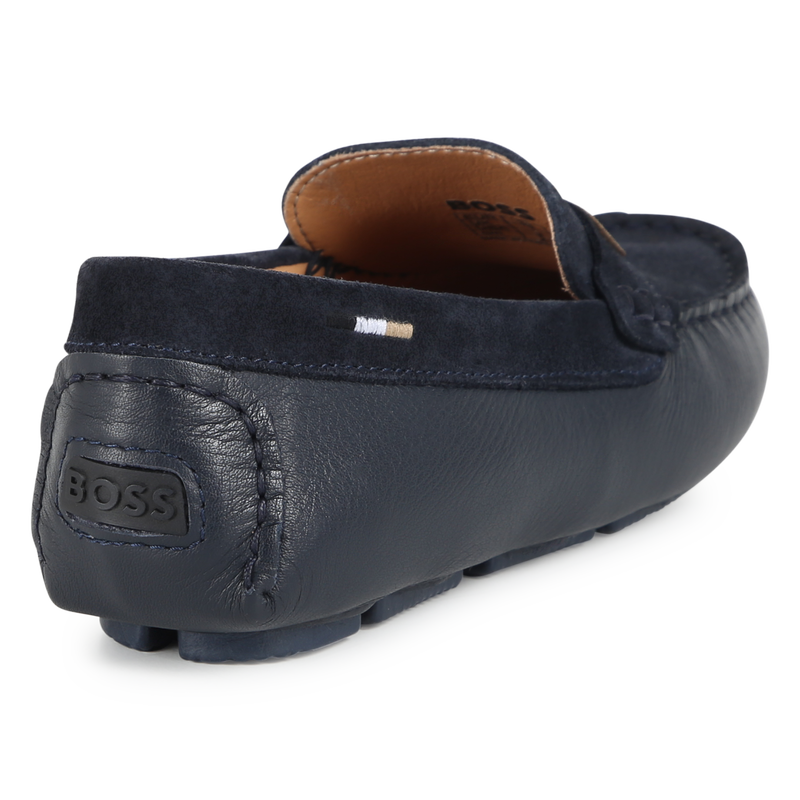 Mocassins en cuir bi-texture BOSS 
                    GARCON