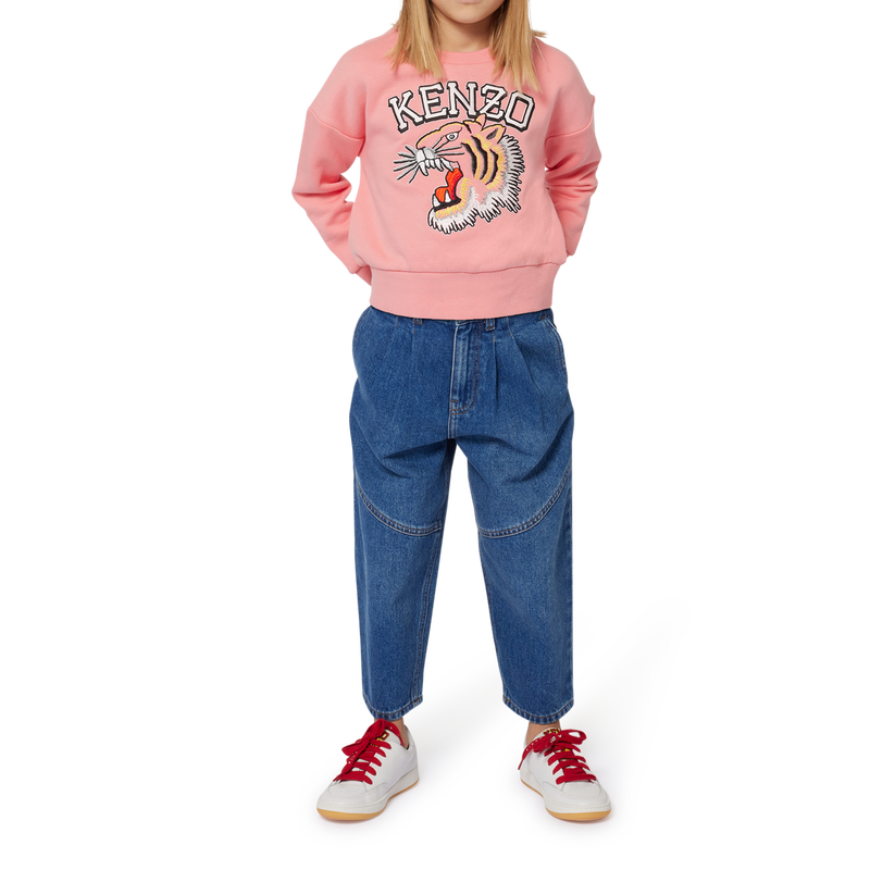 Jean avec d&eacute;coupes et plis KENZO KIDS 
                        FILLE