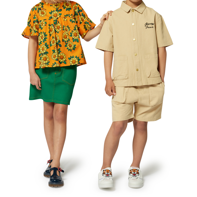 Bob r&eacute;versible en coton KENZO KIDS 
                        UNISEXE