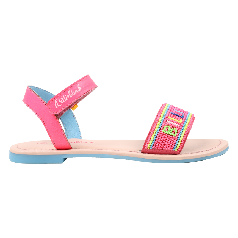 Sandales en cuir de vachette BILLIEBLUSH 
                    FILLE