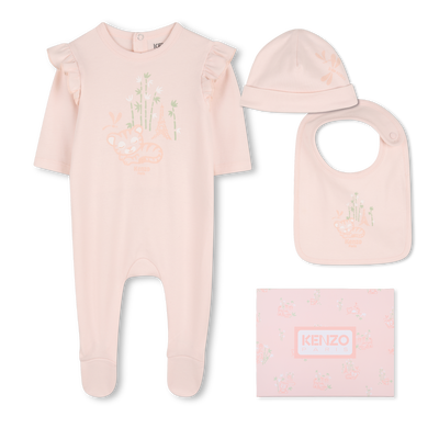 ENSEMBLE PYJAMA, BONNET ET BAVOIR KENZO KIDS FILLE