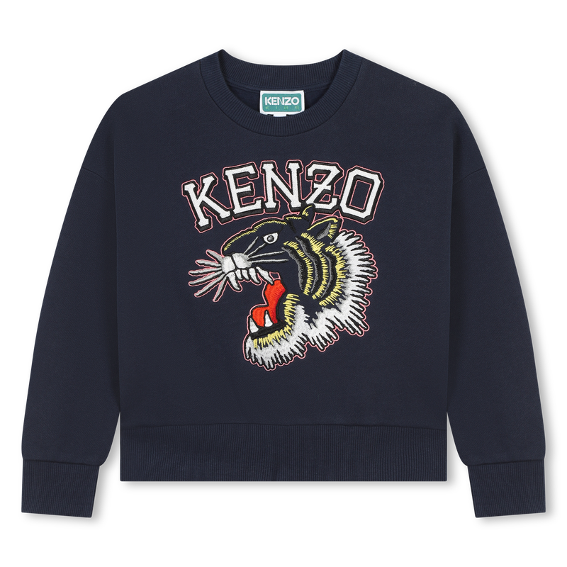 Sweat-shirt brodé en coton KENZO KIDS 
                    FILLE