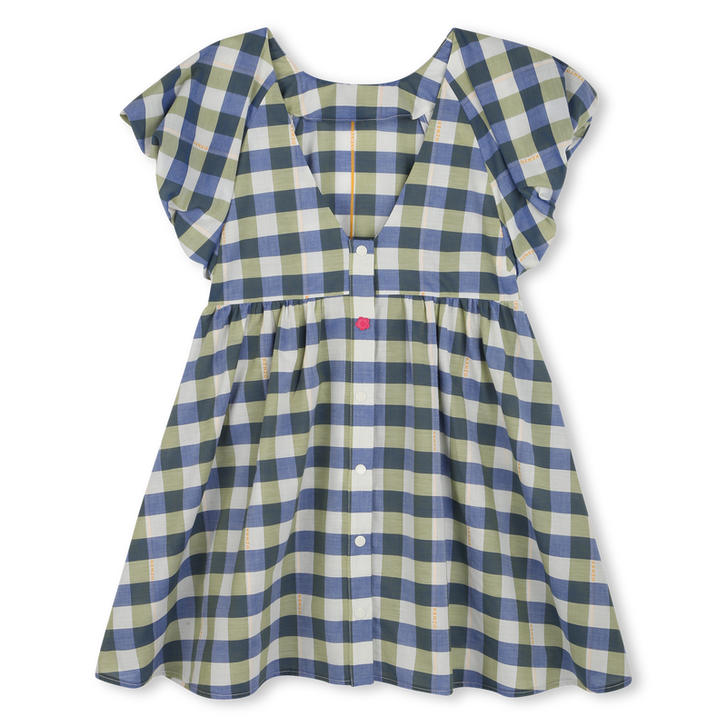 Robe &agrave; carreaux en coton KENZO KIDS 
                        FILLE