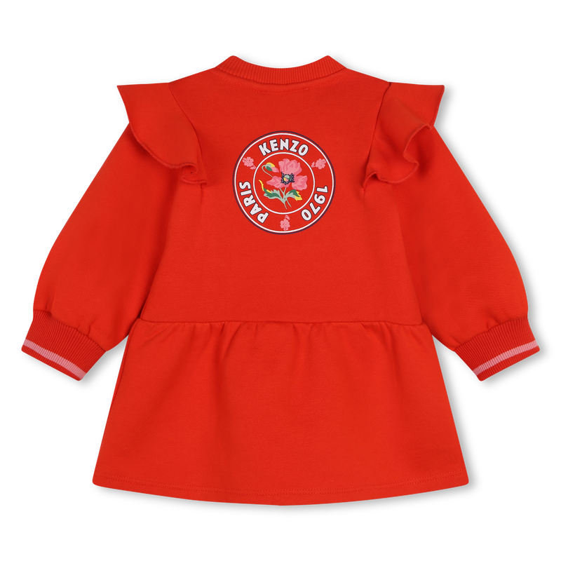 Robe molletonnée à volants KENZO KIDS 
                    FILLE