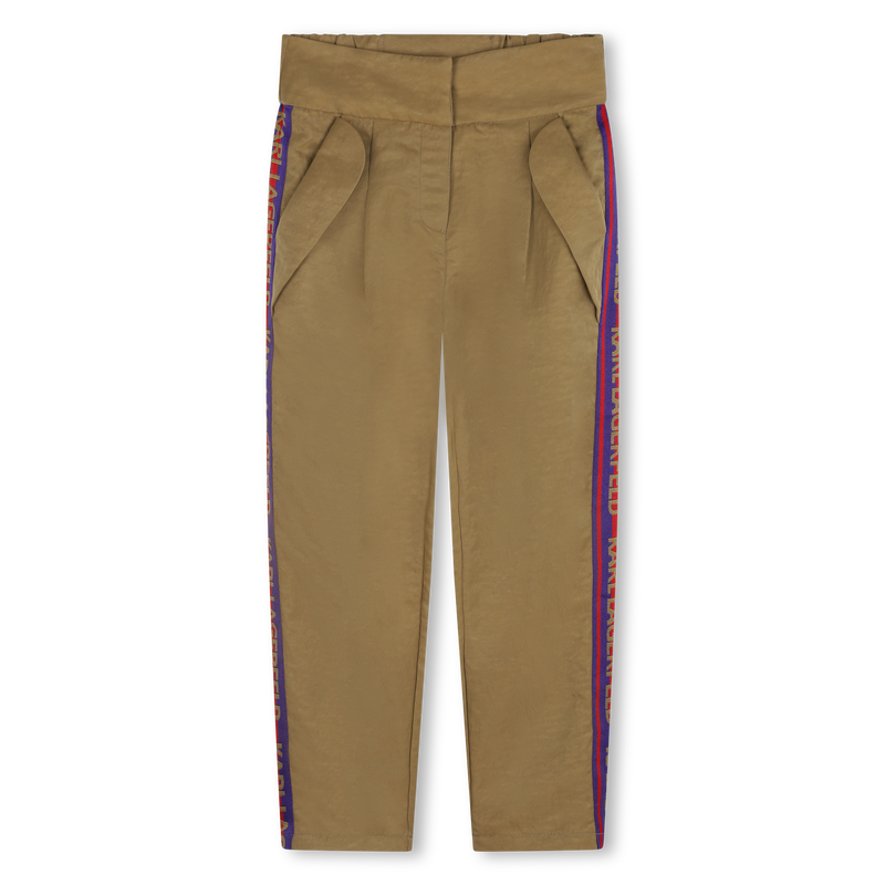 Pantalon avec bandes ray&eacute;es KARL LAGERFELD KIDS 
                        FILLE