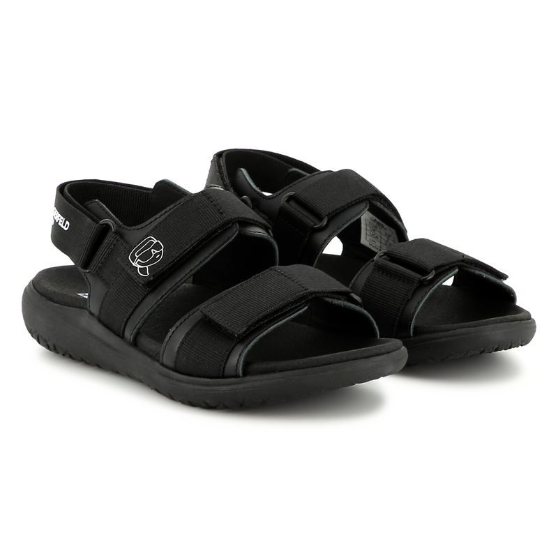 Sandales en cuir de vachette KARL LAGERFELD KIDS 
                        GARCON