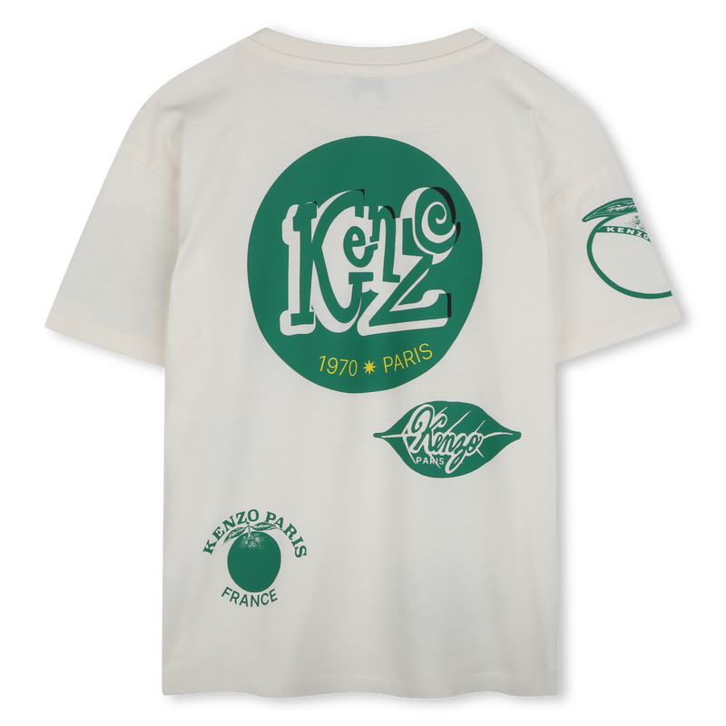 T-shirt en coton à col rond KENZO KIDS 
                    GARCON