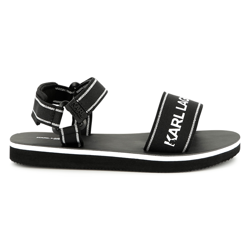 Sandales avec fermeture par bandes auto aggripante KARL LAGERFELD KIDS 
                    FILLE