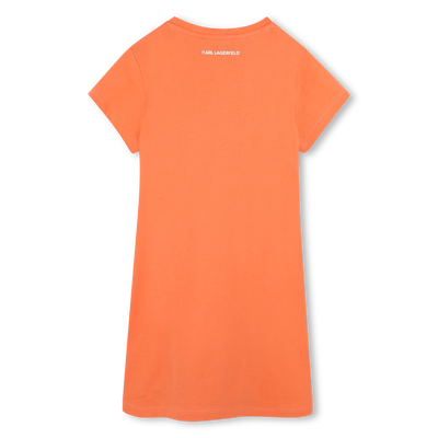 Robe à manches courtes brodée KARL LAGERFELD KIDS FILLE