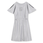 Robe en jersey paillet&eacute; argent&eacute; DKNY 
                    FILLE