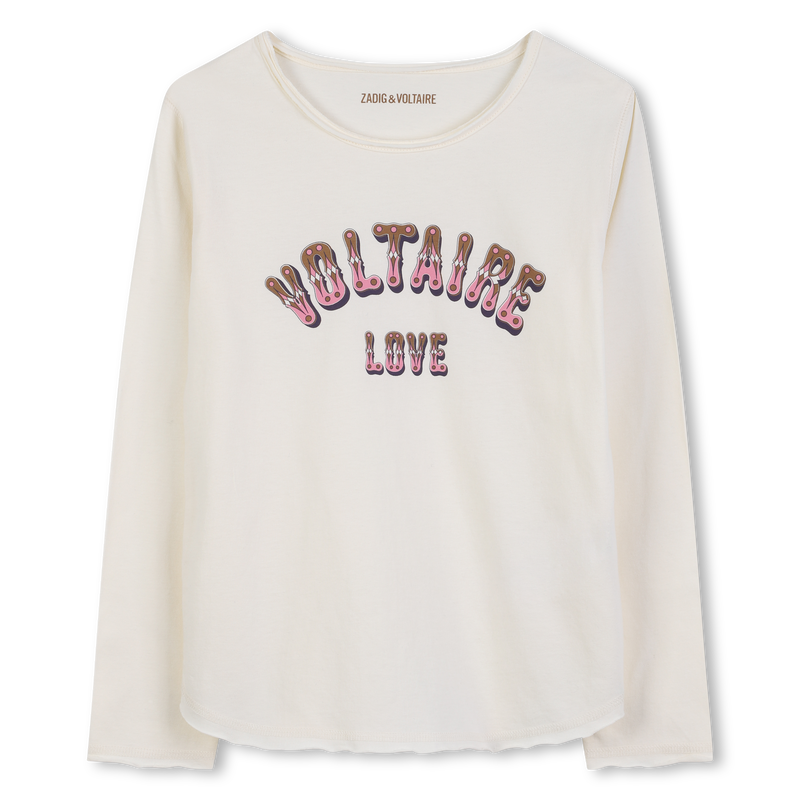 T-shirt manches longues imprim&eacute; ZADIG & VOLTAIRE 
                        FILLE