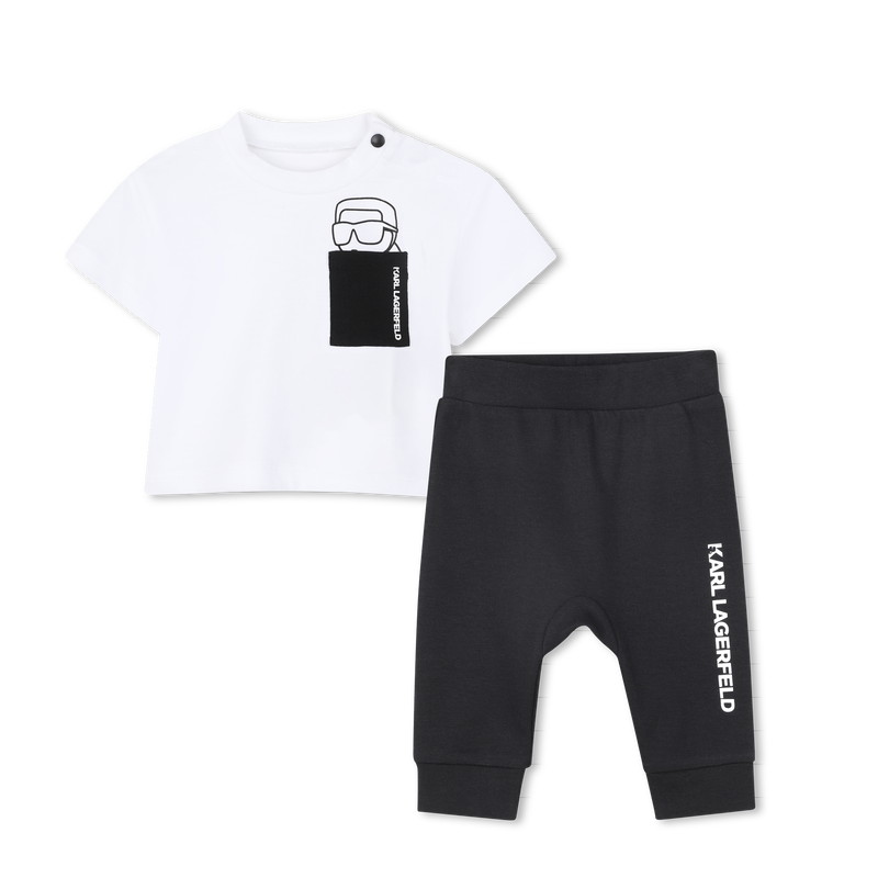 ENSEMBLE T-SHIRT ET PANTALON KARL LAGERFELD KIDS 
                        GARCON