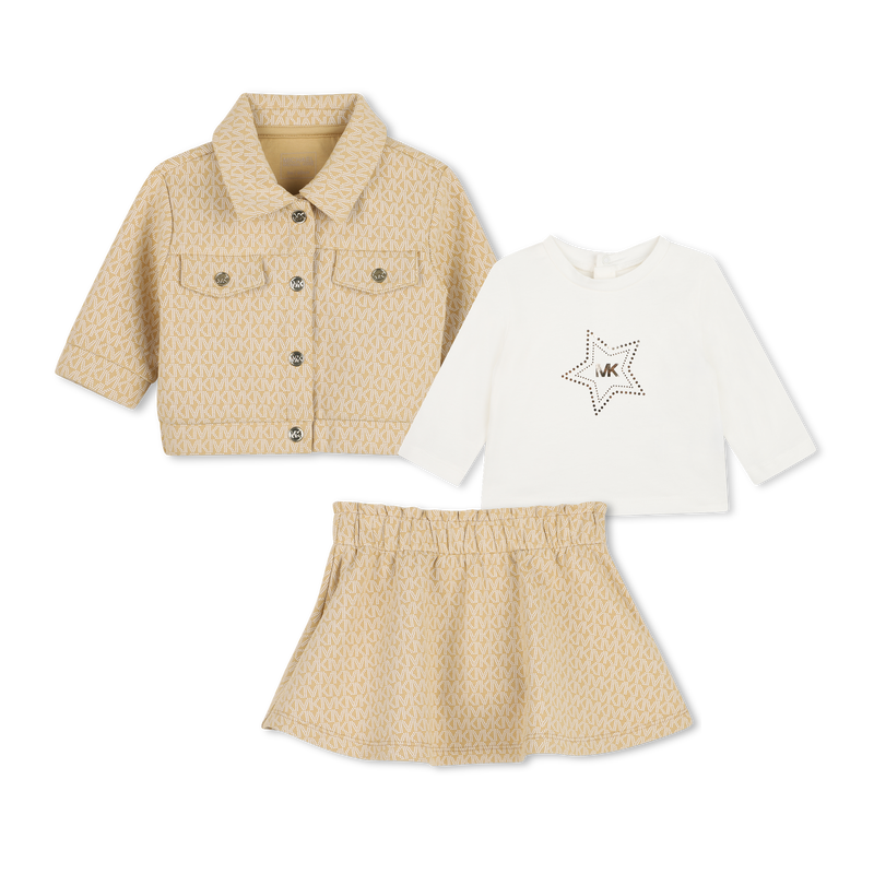 Ensemble cardigan, tee-shirt et jupe MICHAEL KORS 
                        FILLE