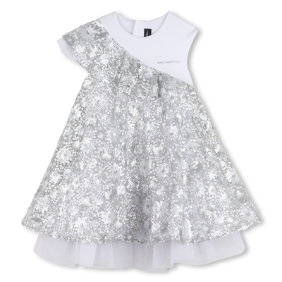 ROBE DE CEREMONIE BI-MATIERE KARL LAGERFELD KIDS FILLE
