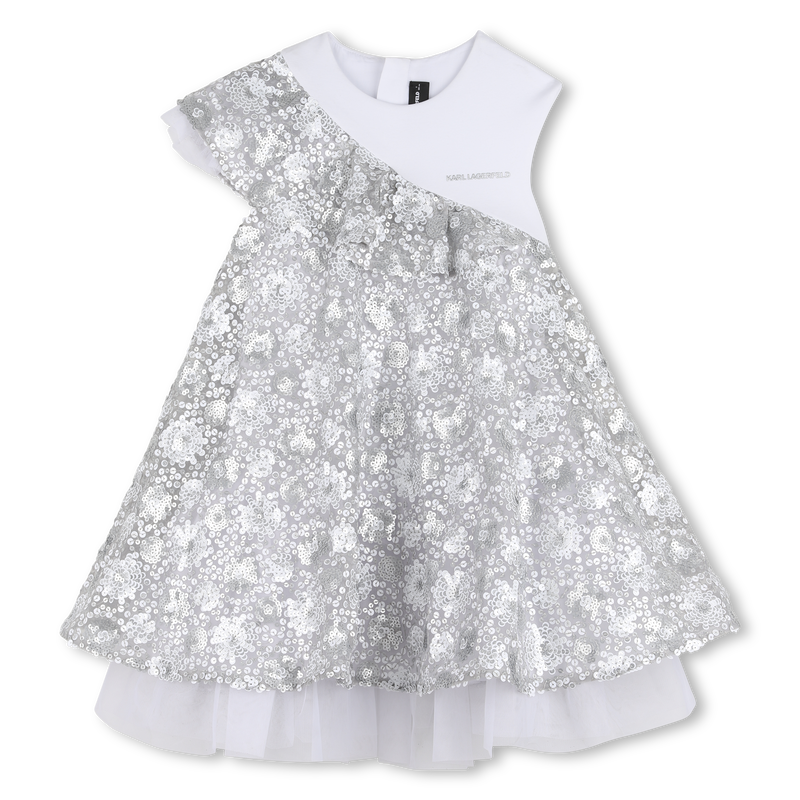 ROBE DE CEREMONIE BI-MATIERE KARL LAGERFELD KIDS 
                        FILLE