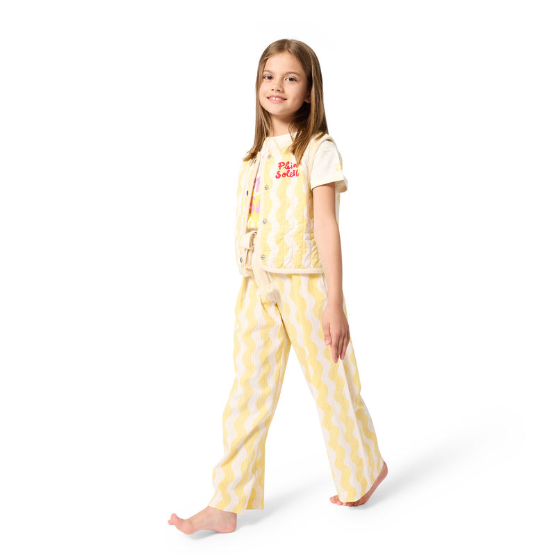 PANTALON EN COTON KIDS AROUND 
                        FILLE