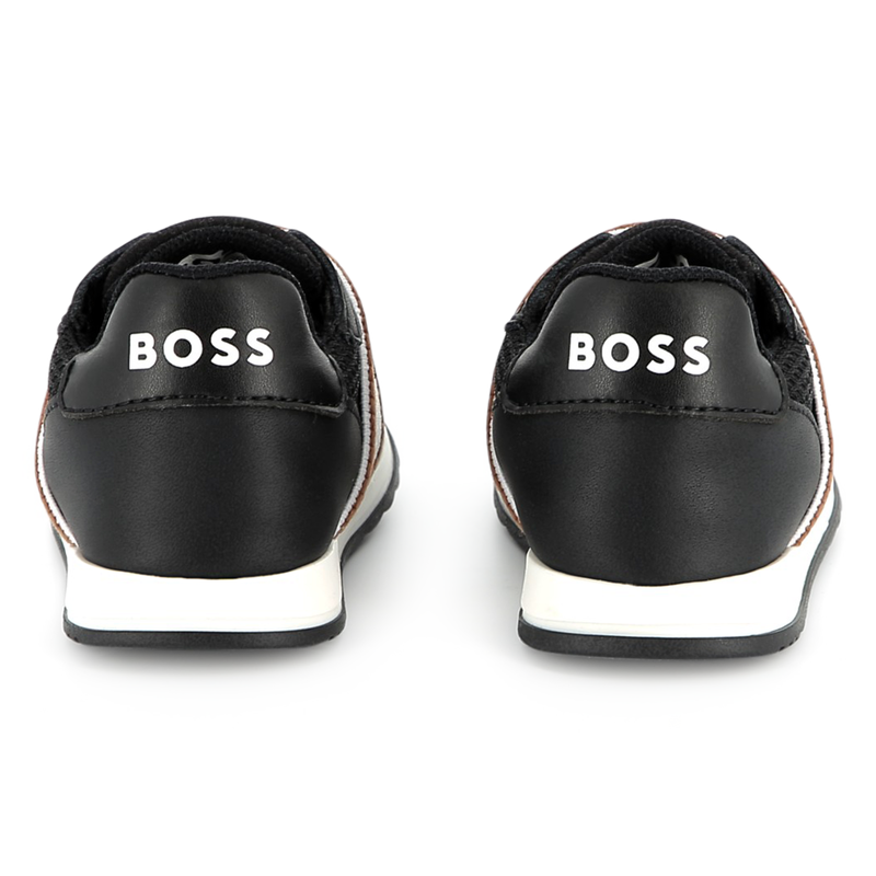 Baskets en cuir et maille ajourée BOSS 
                    GARCON