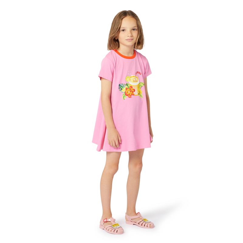 Robe à manches courtes coton KENZO KIDS 
                    FILLE