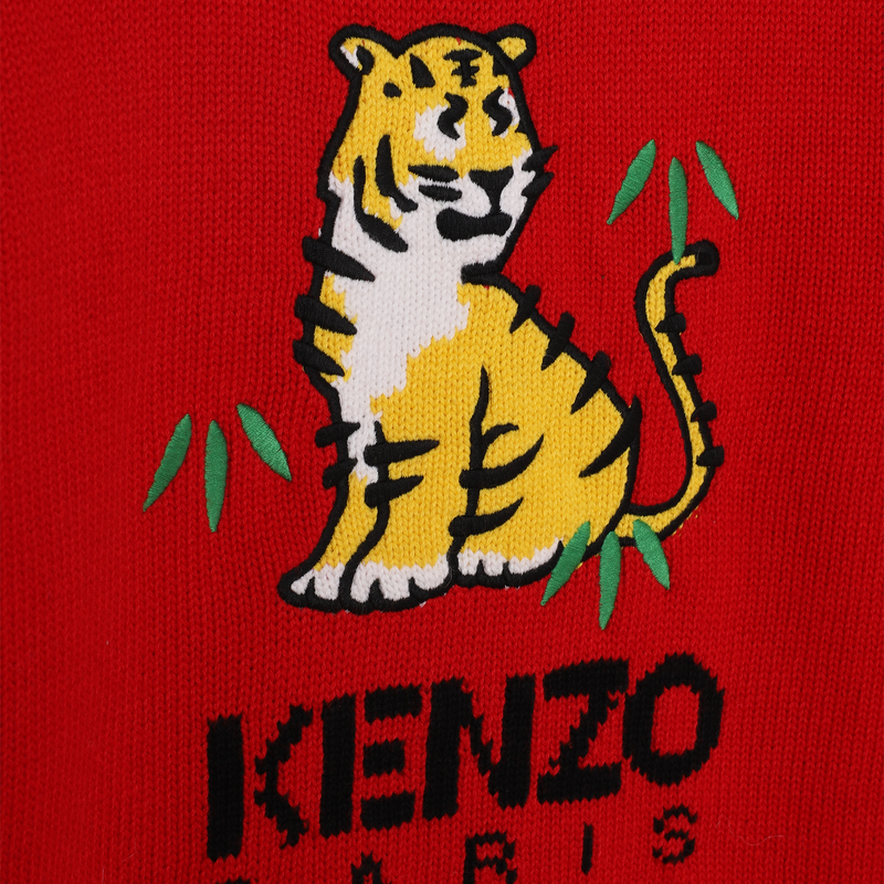 Robe pull en tricot jacquard KENZO KIDS 
                    FILLE