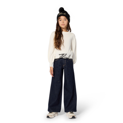 Pantalon en denim KARL LAGERFELD KIDS FILLE