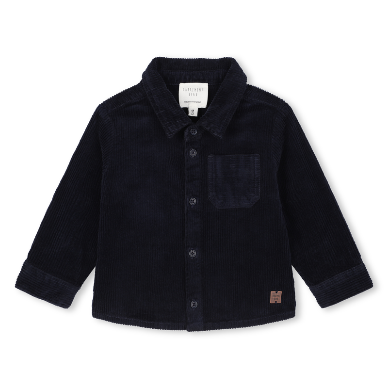 Chemise unie en velours côtelé CARREMENT BEAU 
                    GARCON
