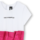 Robe de c&eacute;r&eacute;monie en taffetas KARL LAGERFELD KIDS 
                    FILLE