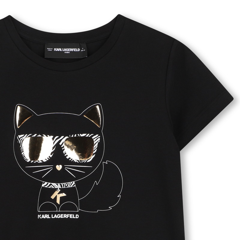 T-SHIRT ILLUSTRATION CHOUPETTE KARL LAGERFELD KIDS 
                        FILLE